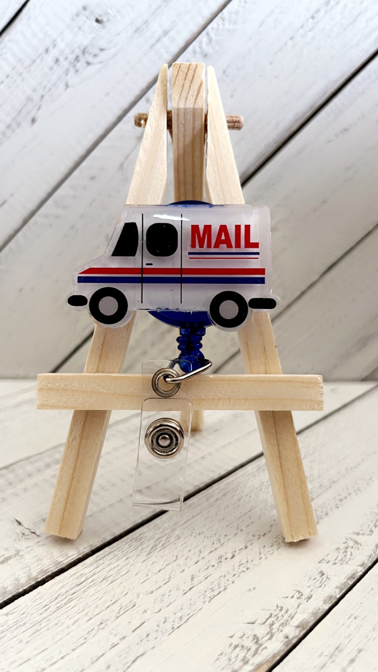 Mail Truck Badge Reel