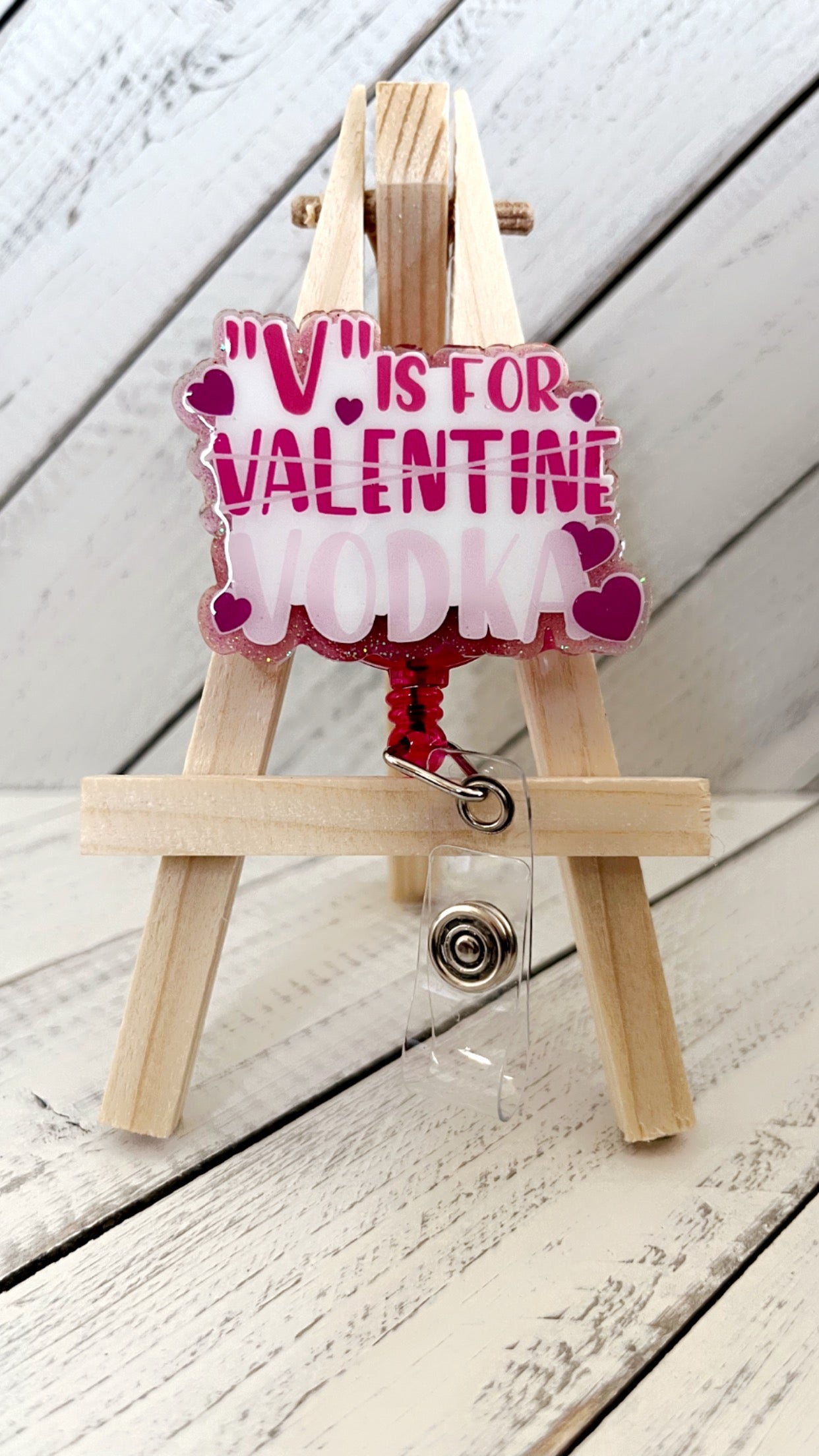 V is for Valentine Vodka Badge Reel