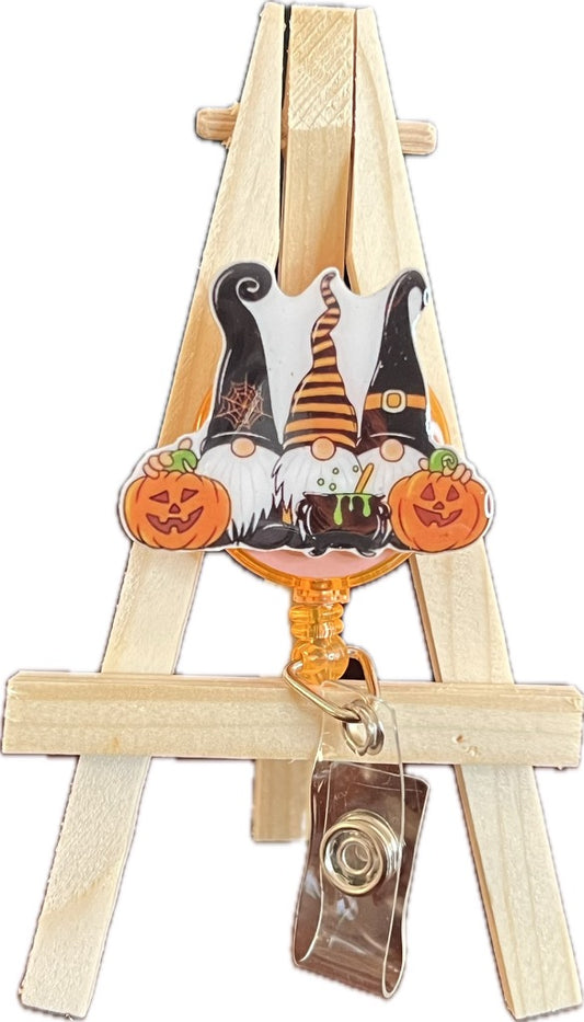 Halloween Gnomes Badge Reel